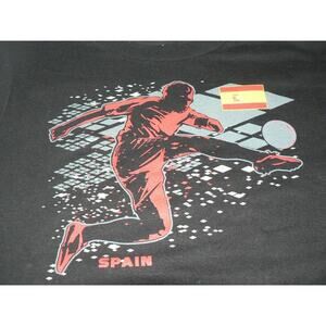 Gen2 Kids National Soccer Apparel Spain T-Shirt Black/Red/Grey Size 7